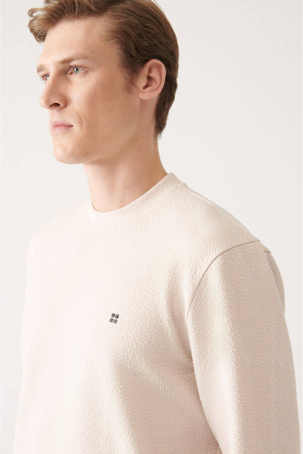 Beige Iron-Free Sweatshirt - 7