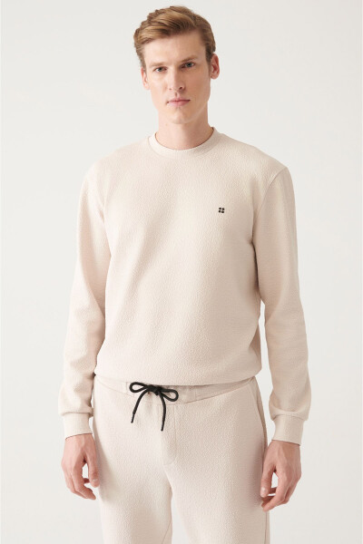 Beige Iron-Free Sweatshirt - 1