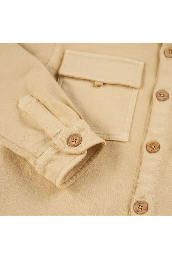 Beige Jacket with Pocket Details for Boys - 18