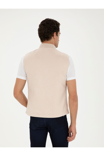 Beige leather vest (50285789-VR011) - 5