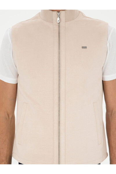 Beige leather vest (50285789-VR011) - 6