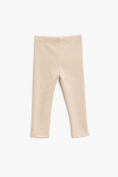 Beige Leggings, Baby Girl 3WMG40064AK - 2