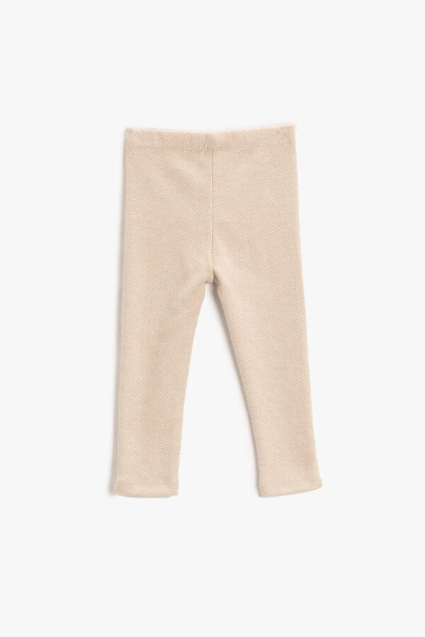 Beige Leggings, Baby Girl 3WMG40064AK - 2