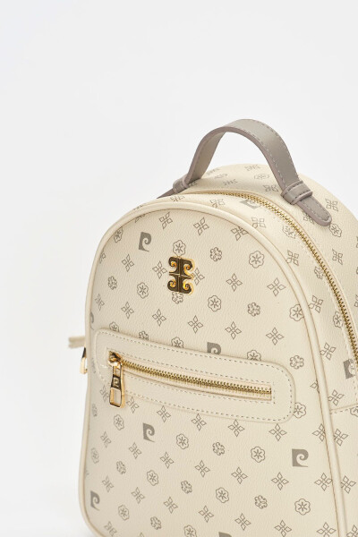 Beige Monogram Women's Backpack 05PO22Y1541 - 4