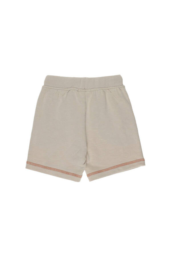 Beige Shorts with Stitch Detail for Baby Boy - 2