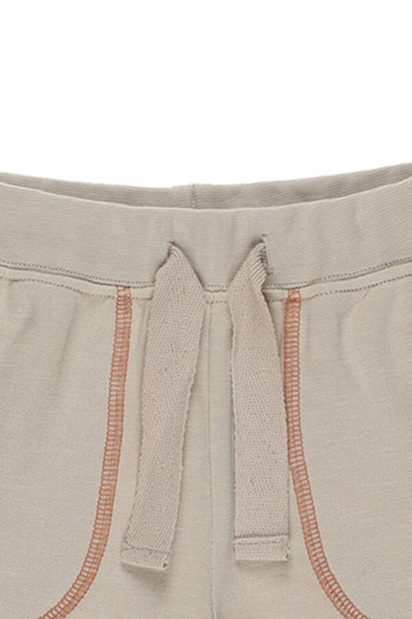 Beige Shorts with Stitch Detail for Baby Boy - 3