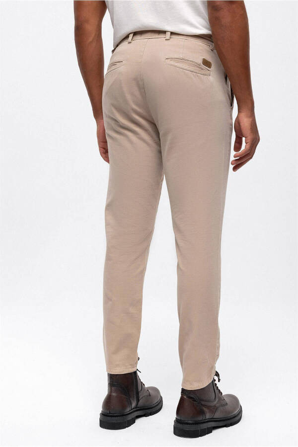 Beige Slim Fit Cotton Chino Pants - 6