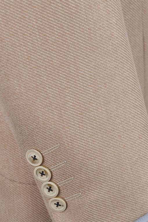 Beige Slim Fit Pointed Collar Summer Sport Jacket - 13