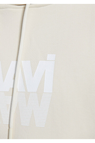 Beige sweatshirt with logo print (0611317-70072) - 7