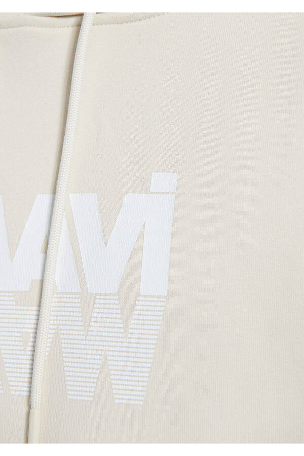 Beige sweatshirt with logo print (0611317-70072) - 7