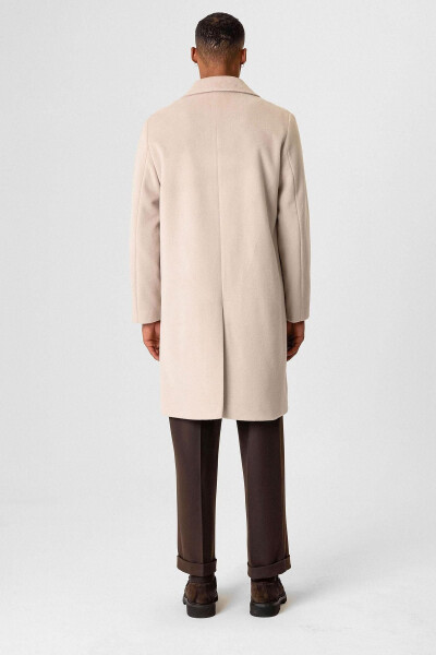 Beige textured men's coat - 7