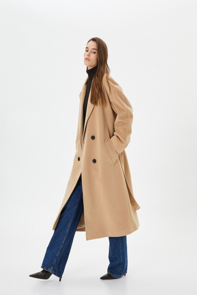 Beige women's coat - 1