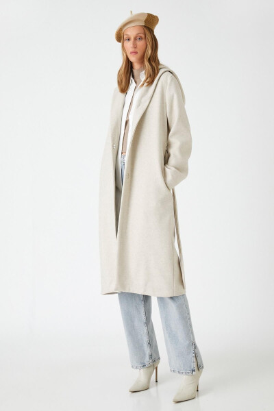 Beige women's coat 3WAK00100EW - 1