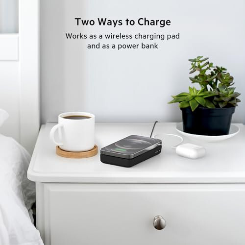 Belkin BoostCharge Manyetik 10.000 mAh Power Bank - Manyetik USB-C 7,5W Hızlı Kablosuz Şarj Cihazı, MagSafe Uyumlu Pil Paketi - iPhone 15, iPhone 14, iPhone 13 Serisi ve Daha Fazlası İçin Taşınabilir Şarj Cihazı - 4