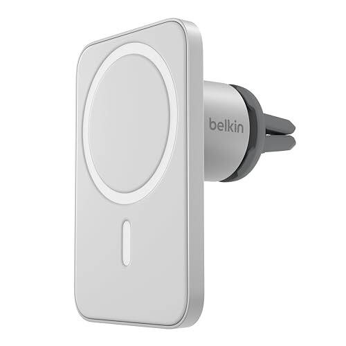 Belkin MagSafe Havalandırma Montajı Pro - Araç İçin MagSafe Telefon Montajı, iPhone 15, iPhone 15 Pro, iPhone 15 Pro Max, iPhone 14 Serisi, iPhone 13 Serisi ve Mini ile Uyumlu Manyetik Telefon Tutucu - Gri - 7