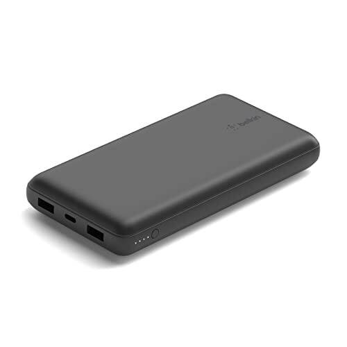 Belkin Power Bank, BoostCharge USB-C Taşınabilir Şarj Cihazı 20k, 1 USB-C Bağlantı Noktası ve 2 USB-A Bağlantı Noktası ile USB-C - USB-A Kablosu, iPhone 15, 15 Plus, 15 Pro, 15 Pro Max, Samsung Galaxy S24 ve Daha Fazlası için - Siyah - 4