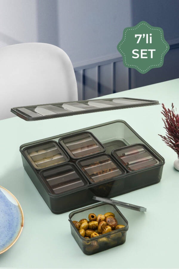 Bella Breakfast Set with Lid and Compartments Anthracite - 12