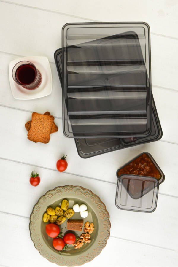 Bella Breakfast Set with Lid and Compartments Anthracite - 16