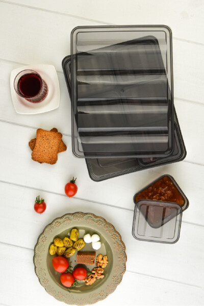 Bella Breakfast Set with Lid and Compartments Anthracite - 8