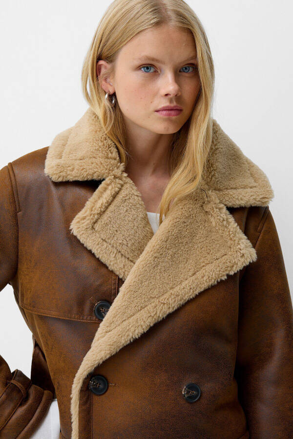 Belted Faux Fur Jacket - 4