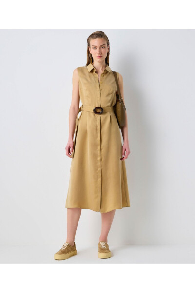 Belted Shirt Dress - 16