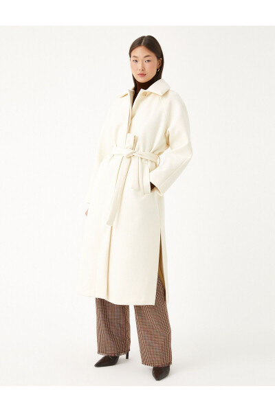 Belted wool coat - 2