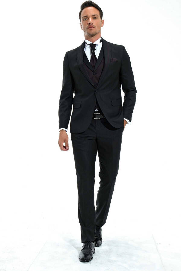 Berlin Ceremonia Black Groom Suit - 15