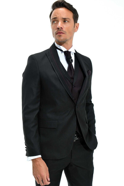 Berlin Ceremonia Black Groom Suit - 16