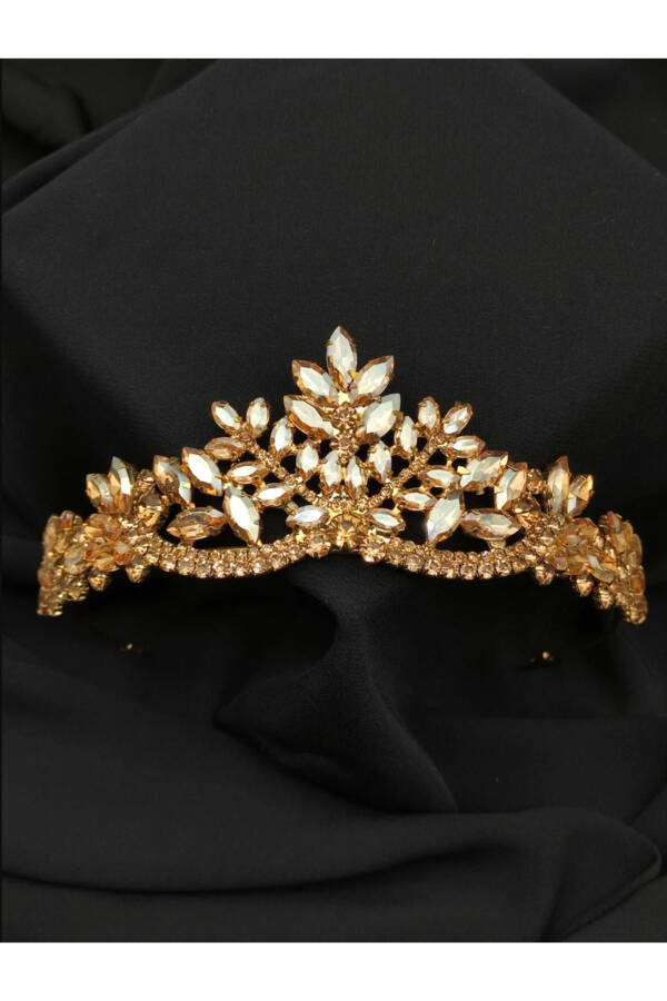 Berlin Crystal Bridal Crown with Glass Stones - 1