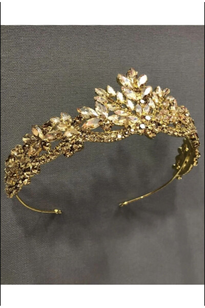 Berlin Crystal Bridal Crown with Glass Stones - 2