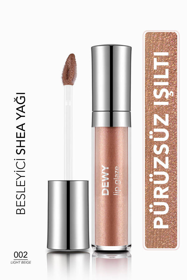 Besleyici Dudak Parlatıcısı - Dewy Lip Glaze - 002 Açık Bej - 8682536068031 - 25