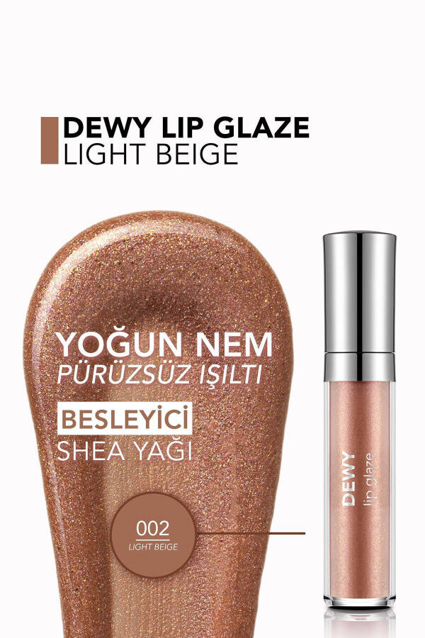 Besleyici Dudak Parlatıcısı - Dewy Lip Glaze - 002 Açık Bej - 8682536068031 - 20