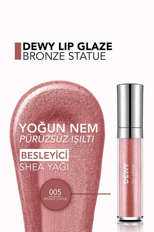 Besleyici Dudak Parlatıcısı - Dewy Lip Glaze - 005 Bronz Heykel - 8682536068093 - 12