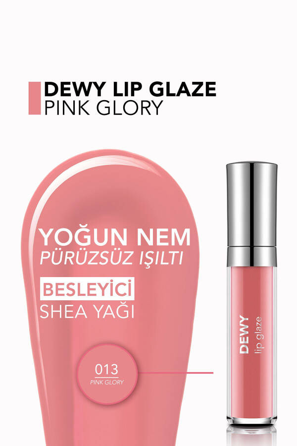 Besleyici Dudak Parlatıcısı - Dewy Lip Glaze - 013 Pembe Zafer - 8682536068253 - 28