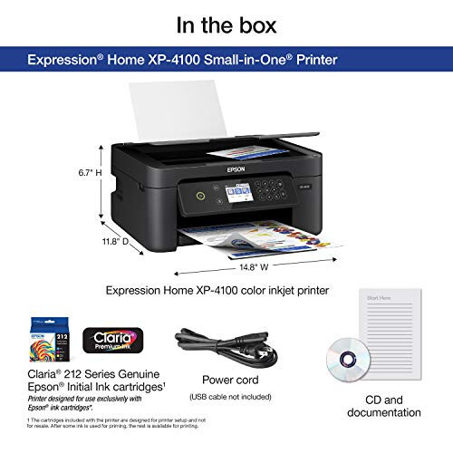 Беспроводной цветной принтер Epson Expression Home XP-4100 со сканером и копиром - 12