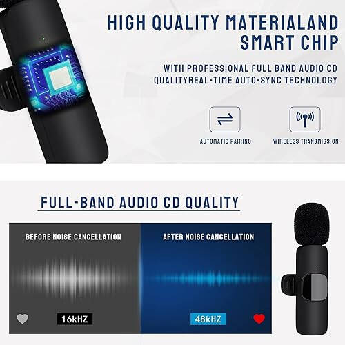 Беспроводной микрофон Nartoup для iPhone, 2-х канальный профессиональный лаvalier-микрофон для видеозаписи, прямой трансляции, YouTube, Facebook, TikTok, Vlog, презентации - 4