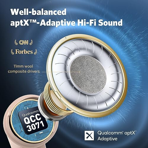 Беспроводные наушники EarFun Air Pro 3 с шумоподавлением, Qualcomm® aptX™ Adaptive Sound, 6 микрофонов CVC 8.0 ENC, Bluetooth 5.3, многоточечное подключение, 45 часов воспроизведения, настройка эквалайзера в приложении, розовый - 2