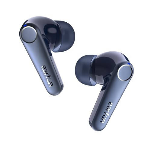 Беспроводные наушники с шумоподавлением EarFun Air Pro 3, Qualcomm® aptX™ Adaptive Sound, 6 микрофонов CVC 8.0 ENC, Bluetooth 5.3, многоточечное подключение, 45 часов воспроизведения, настройка эквалайзера в приложении, синий - 1