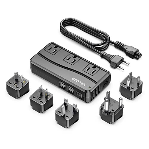 BESTEK 250 Vt Quvvat Konvertori 3 Chiqishli va 4 Portli USB Sayohat Voltaj Konvertori 220V dan 110V gacha Tip G/D/M/AU/US Sayohat Ulagich Adaptorlari bilan - 1