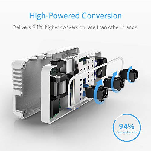 BESTEK Uluslararası Seyahat Adaptörü Güç Dönüştürücü 220V'den 110V'a, QC3.0 USB Şarj Portu ile Evrensel Seyahat Fişi Adaptörü, UK/AU/US/EU/Asya İçin, ETL Onaylı Beyaz - 6