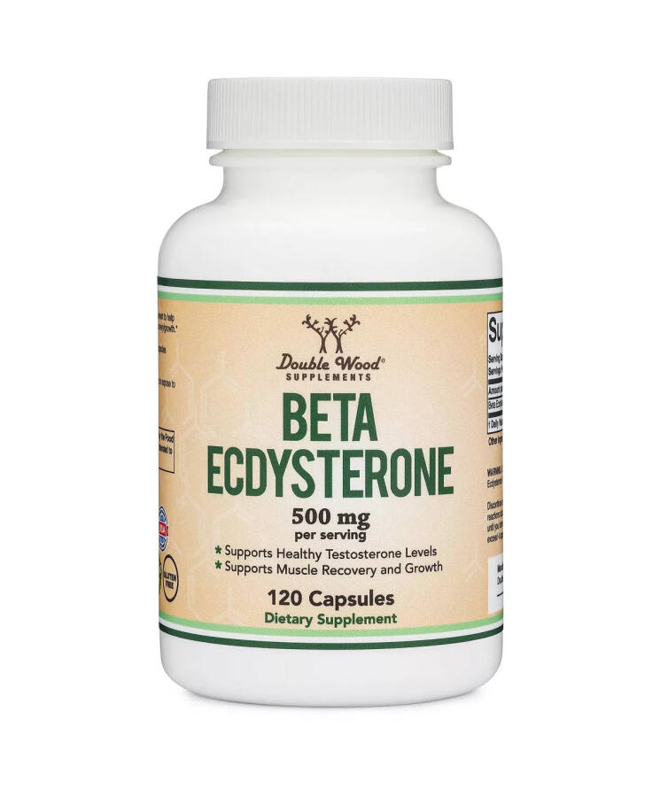 Beta Ecdysterone - 120 Capsules, 500 mg Servings, No Color - 1