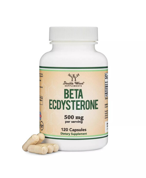 Beta Ecdysterone - 120 Capsules, 500 mg Servings, No Color - 5