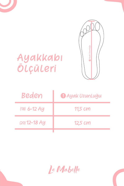 Beyaz Fiyonk Püsküllü Bebek Ayakkabı - 6