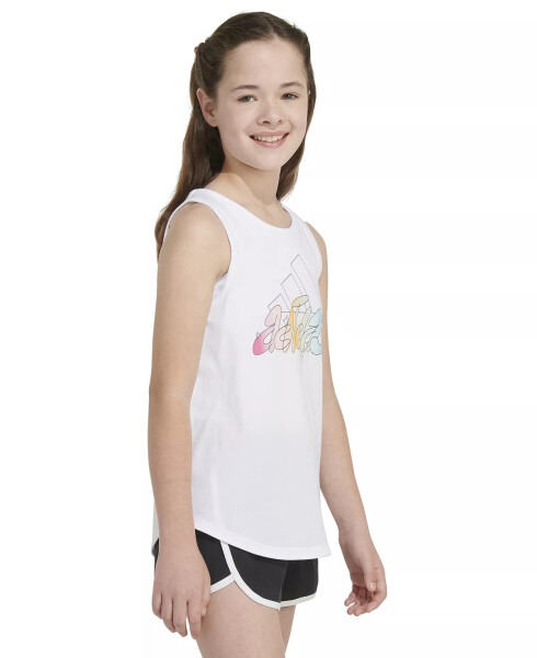 Beyaz Pamuklu Logo Tank Top - 3