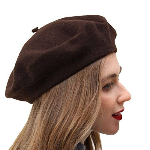 BEYLRZID French Beret - Classic Wool Beret Solid Color Womens Beret Cap Hat - 7