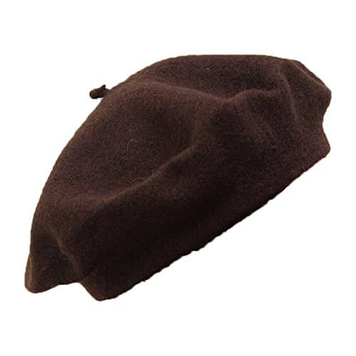 BEYLRZID French Beret - Classic Wool Beret Solid Color Womens Beret Cap Hat - 8