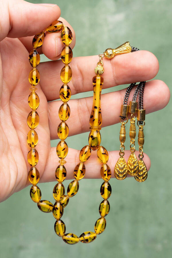 Beyrut Amber Droplet Tasbih in Wooden Box - 1