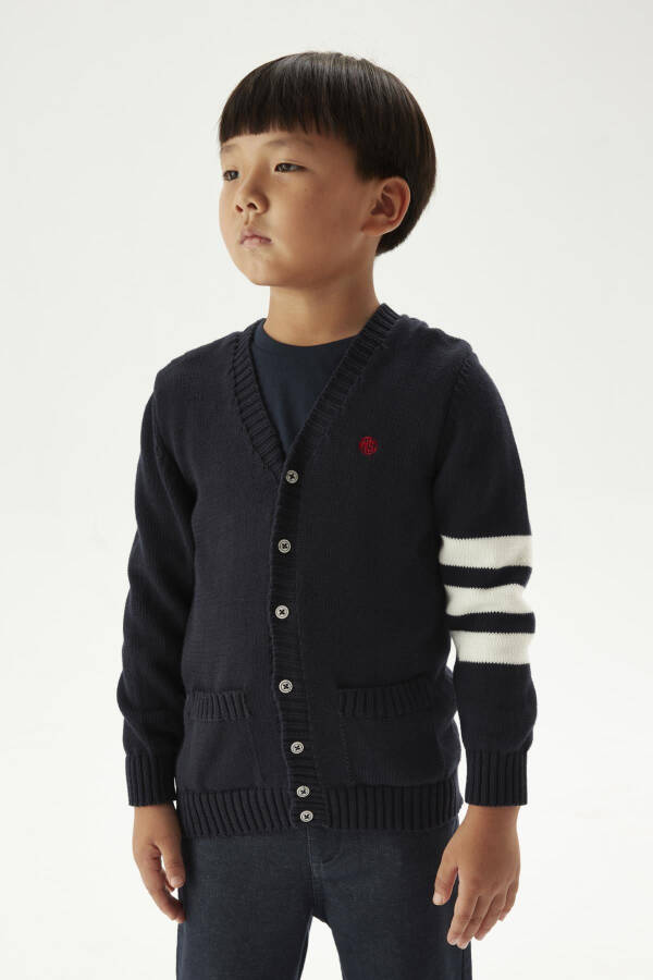 BG Store Boys Navy Cardigan 23FW1NB3720 - 2