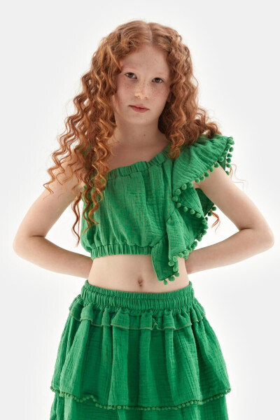 Bg Store Girls Green Skirt 23ss0tj4307 - 2