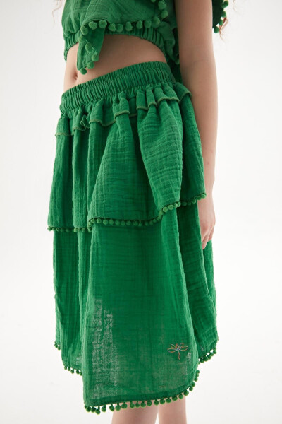 Bg Store Girls Green Skirt 23ss0tj4307 - 3